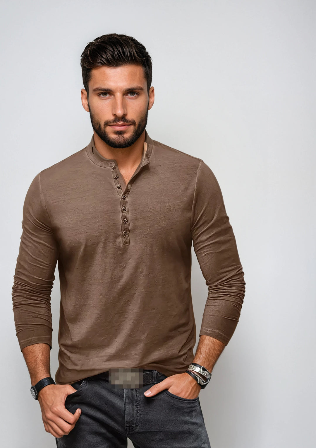 Hemd Herren | Slimfit | Met Knoopjes | Casual
