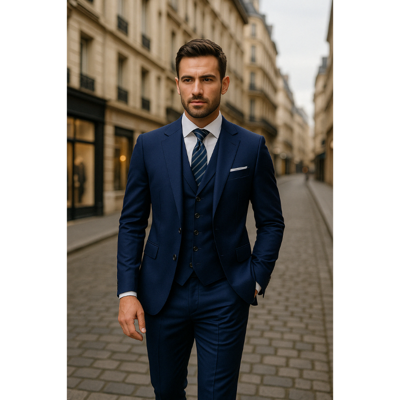 Herren Set | Slim Fit 3-teiliger Anzug | Elegante Herren Kleider