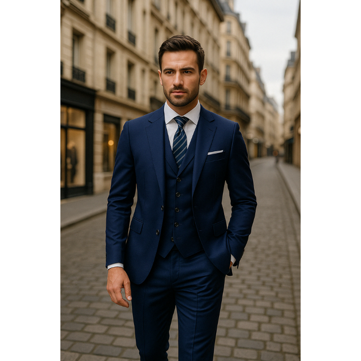 Herren Set | Slim Fit 3-teiliger Anzug | Elegante Herren Kleider