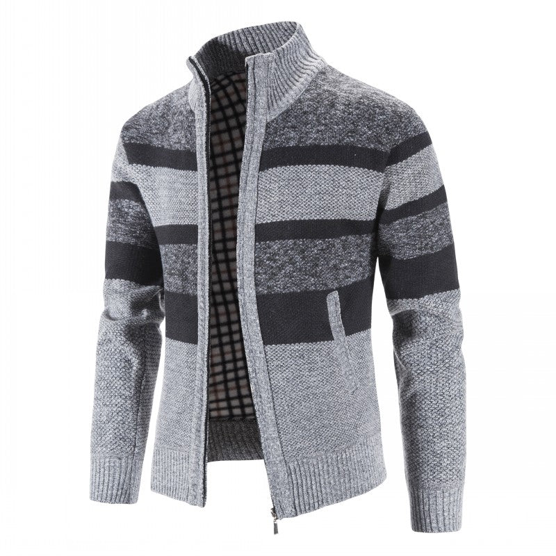 Cardigan | Jacke Herren Regular Fit | Mit Modernem Stehkragen