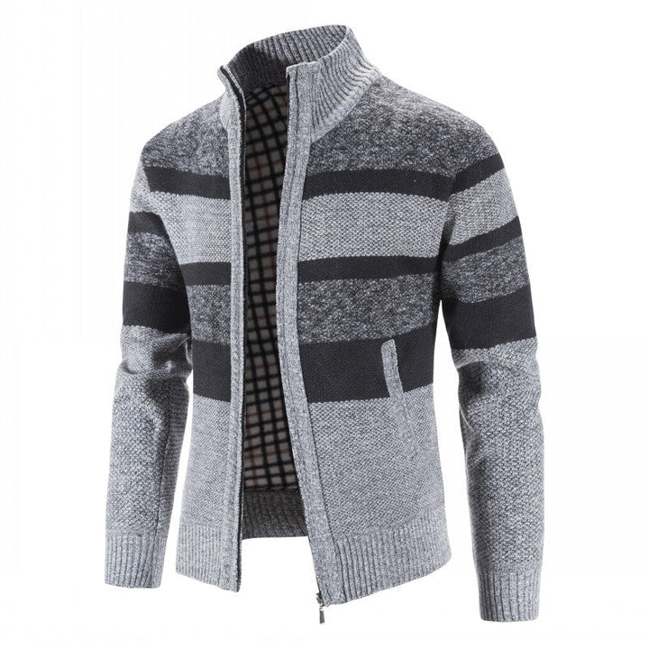 Cardigan | Jacke Herren Regular Fit | Mit Modernem Stehkragen