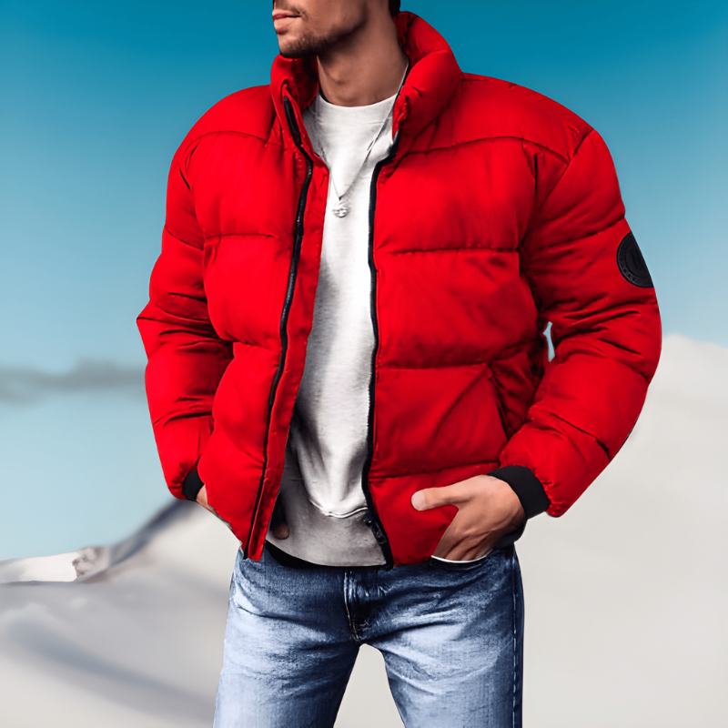 Winterjacke Herren | Jacke Herren Stehkragen | Dick Gefüttert Casual