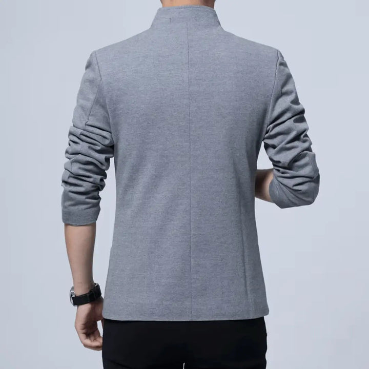 Herren Blazer | Moderner Stehkragen Slim | Elegant Kleider Look