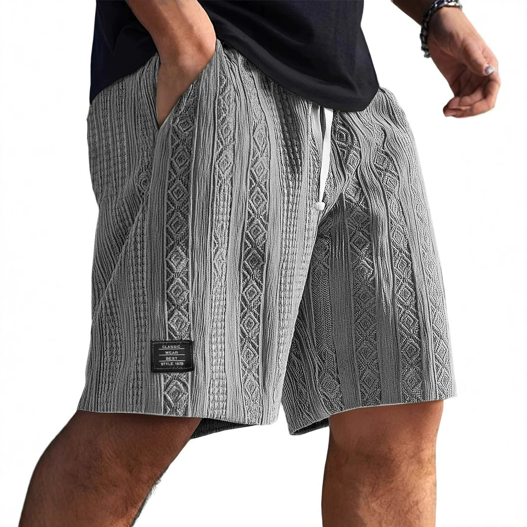 Herren Shorts | Locker | Mit Kordelzug Texture | Sommer