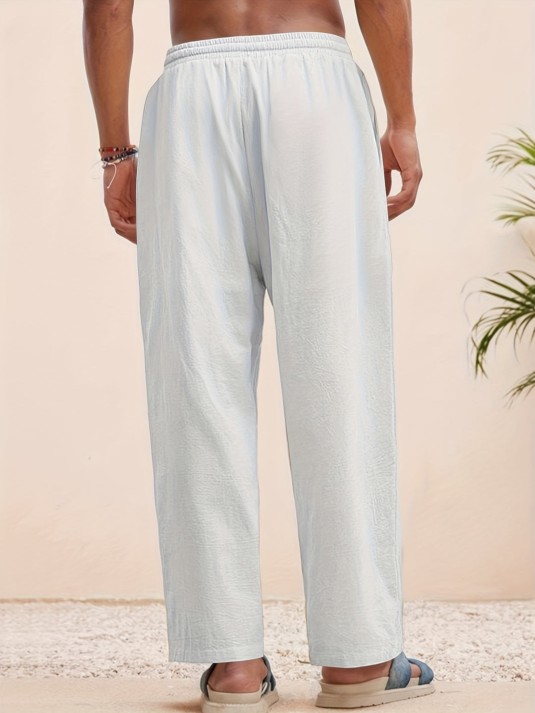 Herren Hose | Weite Beine | Mit Kordelzug | Sommer