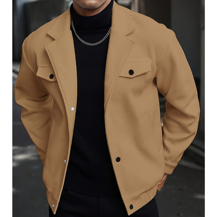 Winterjacke Herren | Leicht & Stilvoll | Mit Knopfleiste & Reverskragen