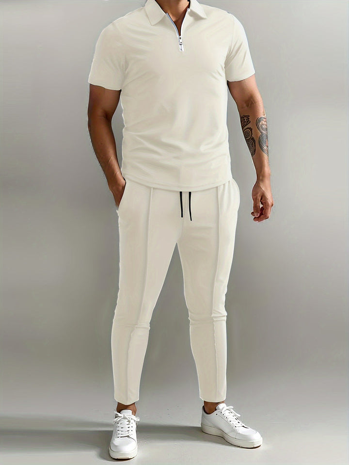 Herren Set | Slimfit | Mit Reißverschluss | Sommer Mono