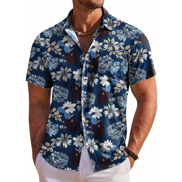 Herren Shirt | Blumenmuster | Kurzarm | Sommer