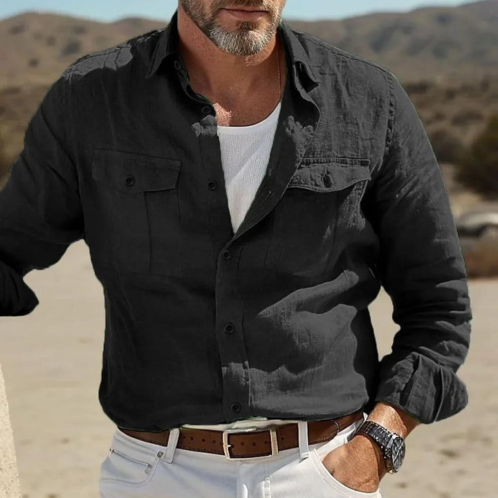 Herren Hemd | Straight | Mit Brusttaschen | Sommer