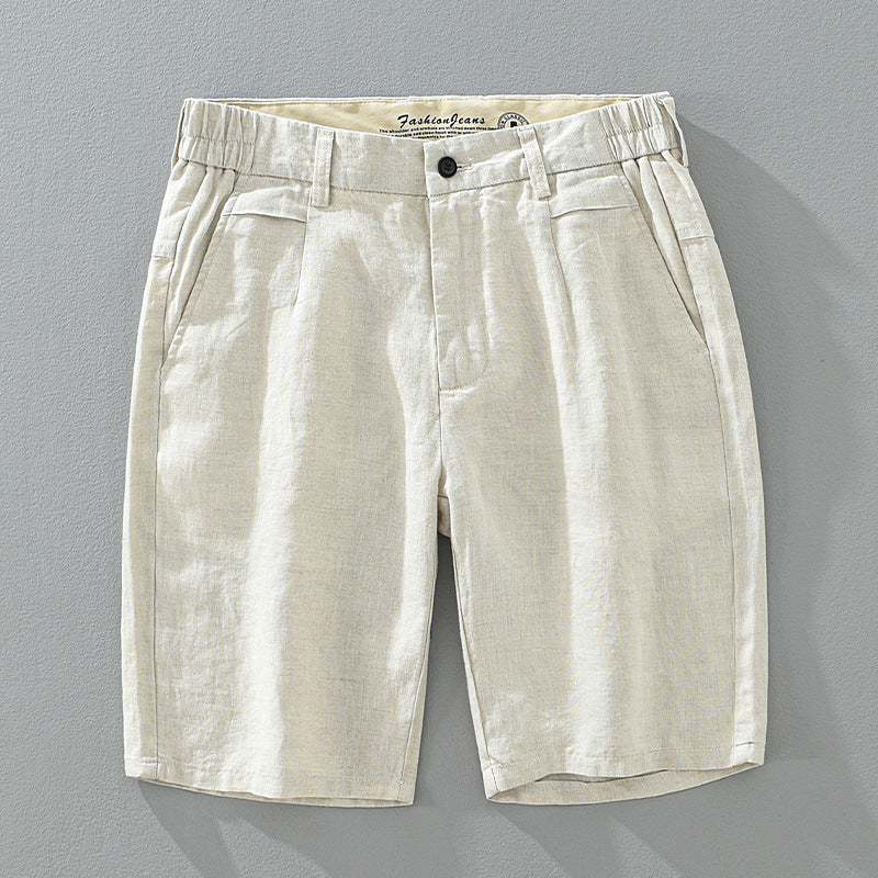 Herren Shorts | Leinen-Look | Mit Knopf | Sommer
