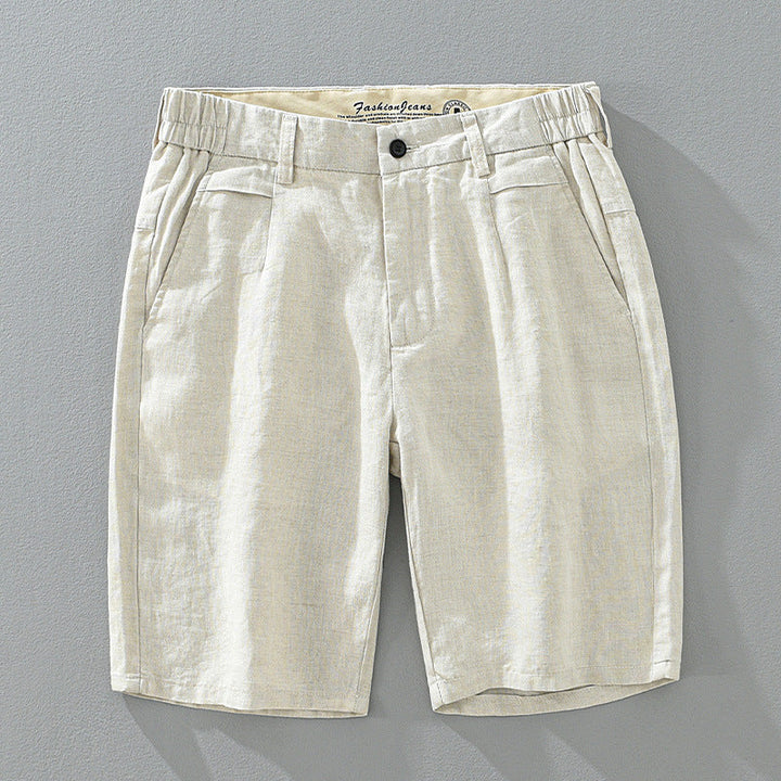 Herren Shorts | Leinen-Look | Mit Knopf | Sommer