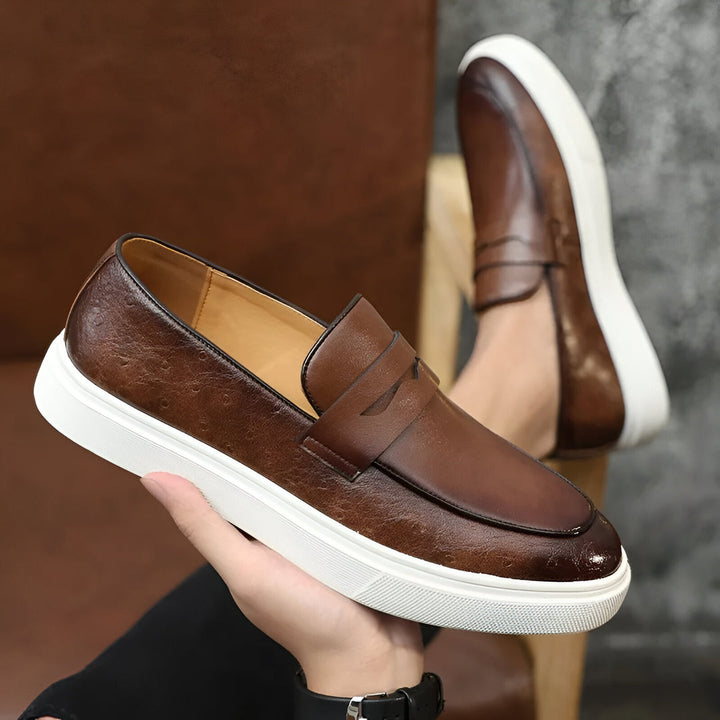 Herren Loafer | Elegant Urban | Slip-on Riemen | Frühling Sommer
