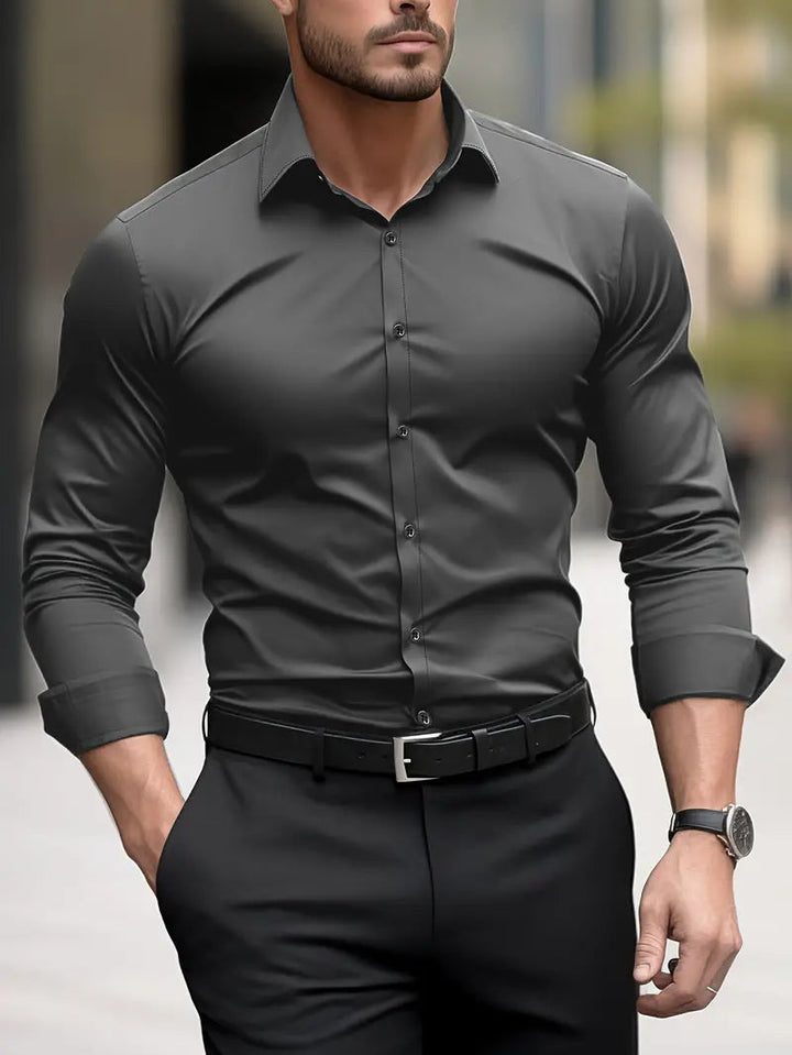 Herren Hemd | Slimfit | Lange Ärmel Mit Knöpfen | Frühling