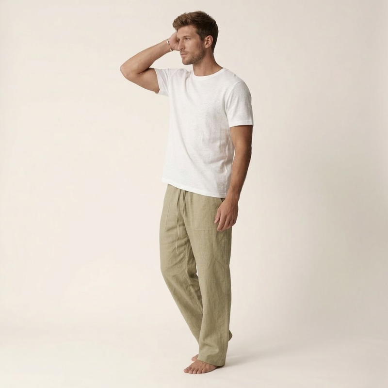 Herren Hose | Straight | Kordelzug | Sommer