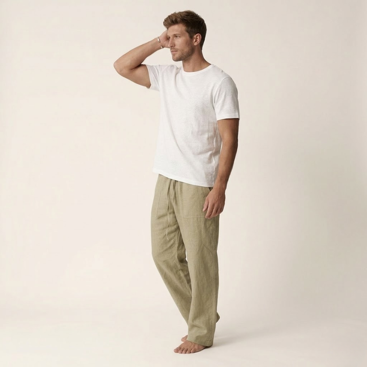 Herren Hose | Straight | Kordelzug | Sommer