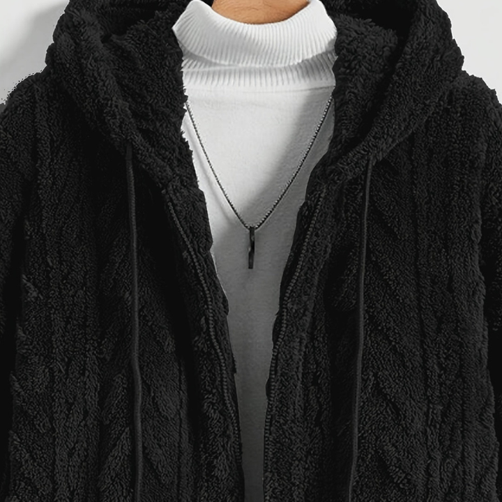 Winterjacke Herren | Warmes & Trendiges Cardigan-Design | Jacke Herren mit Kapuze