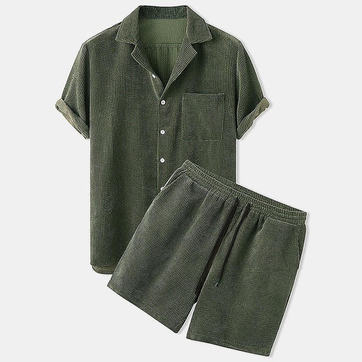 Herren Set | Oversized | Mit Kordelzug | Struktur Komfort Sommer