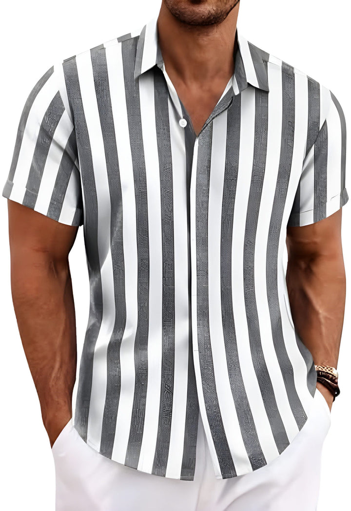 Herren Hemd | Slimfit | Kurzarm | Sommer Stripe