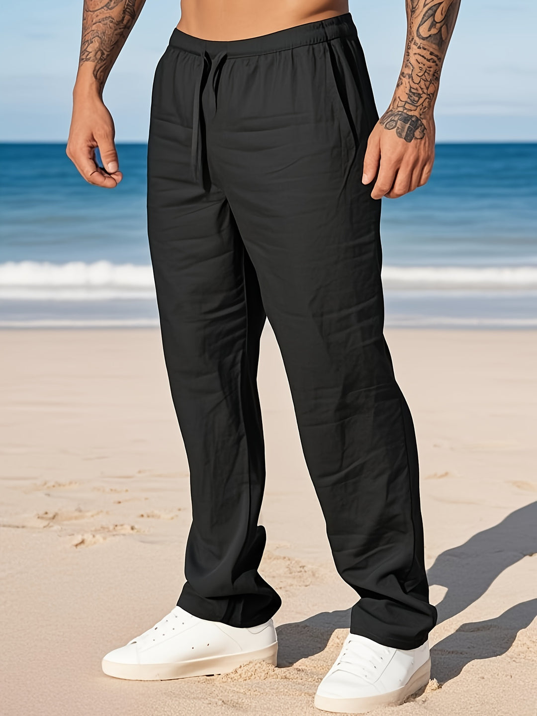 Herren Hose | Tapered | Mit Kordelzug | Sommer