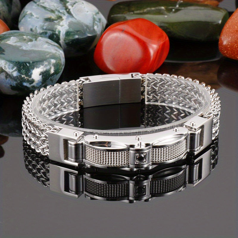 Herren Armband | Elegant | Magnetverschluss | Ketten Struktur