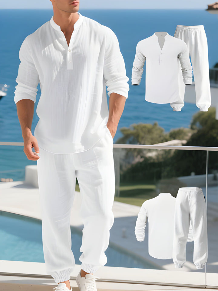 Herren Set | Straight | Mit Knöpfen | Sommer