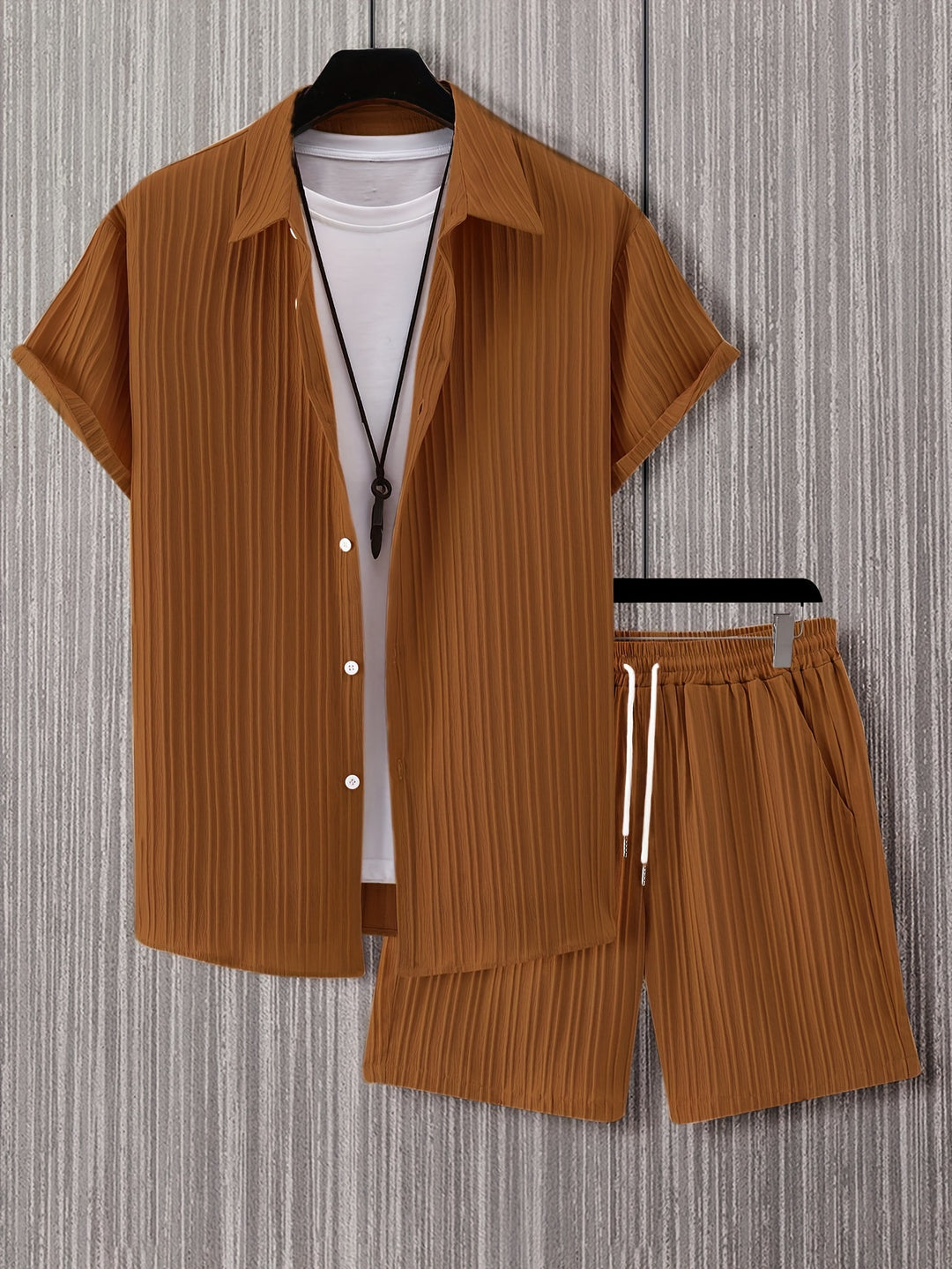 Herren Set | Elegant Flowing | Mit Knopfleiste | Sommer Prime