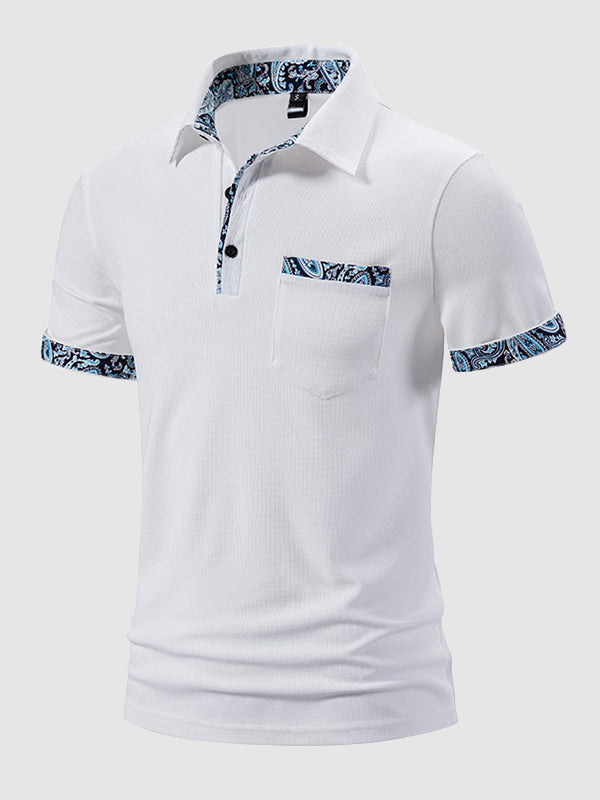 Herren Poloshirt | Slimfit | Mit Brusttasche | Sommer Detail