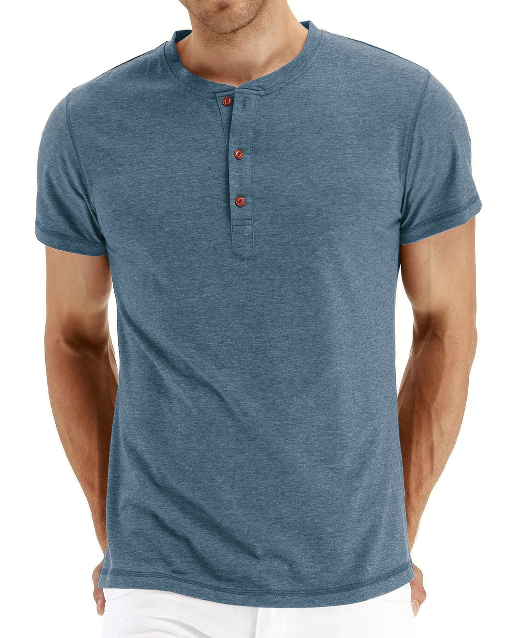 Herren T-Shirt | Slimfit | Mit Knopfleiste | Sommer Basic