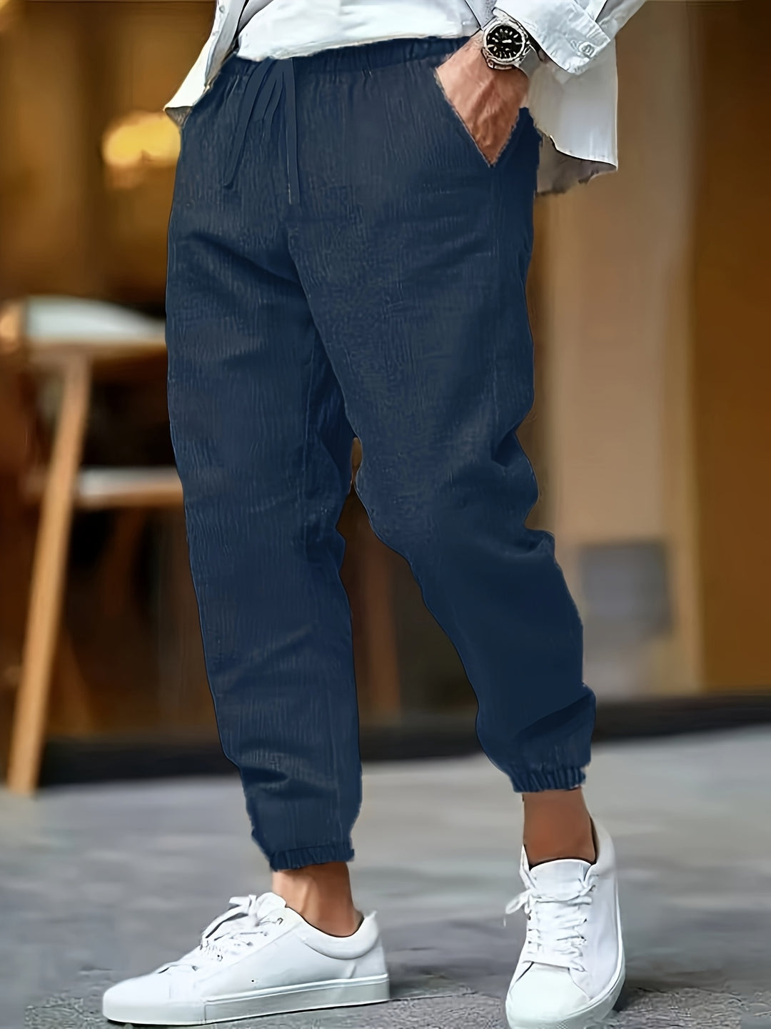 Herren Hose | Tapered | Mit Kordelzug | Sommer
