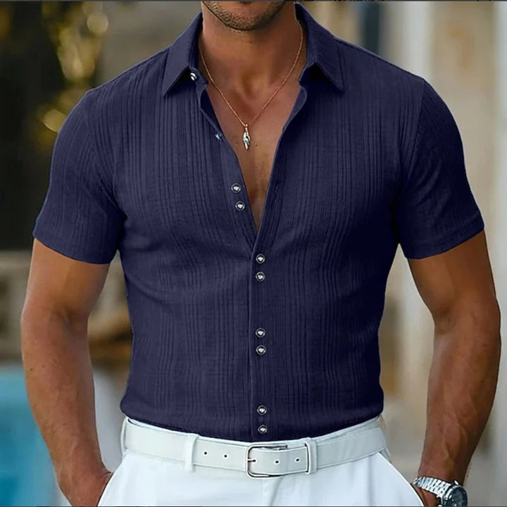 Herren Hemd | Slimfit | Mit Knöpfen | Sommer