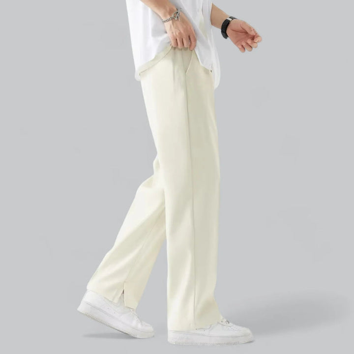 Herren Hose | Weite Beine | Elastischer Bund | Sommer