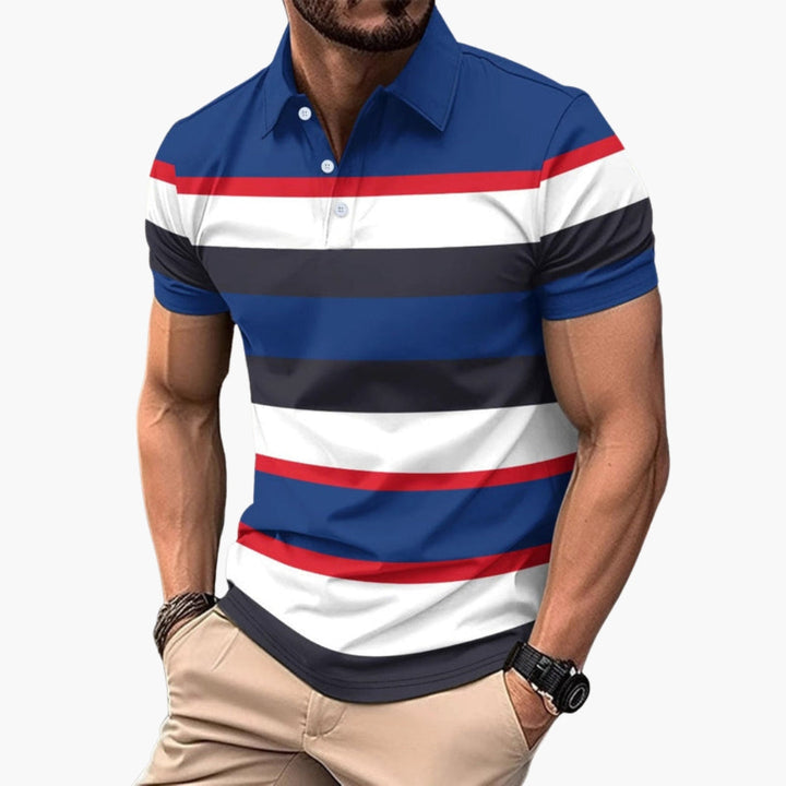 Herren Poloshirt | Slimfit | Streifenmuster | Sommer