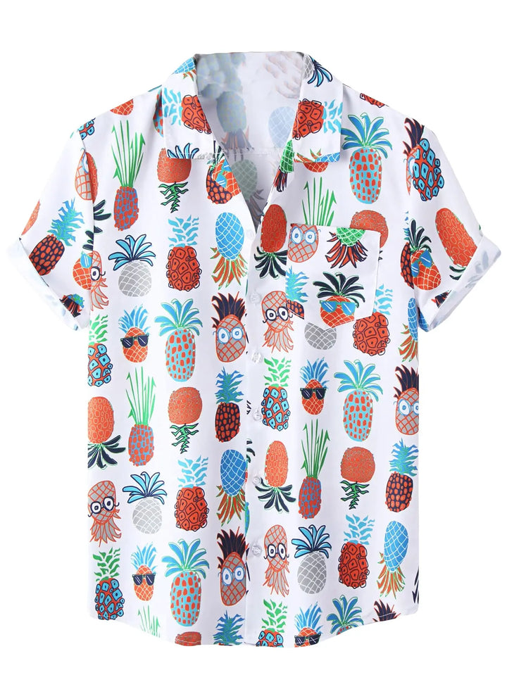 Herren Shirt | Kurzarm | Blumenmuster | Sommer