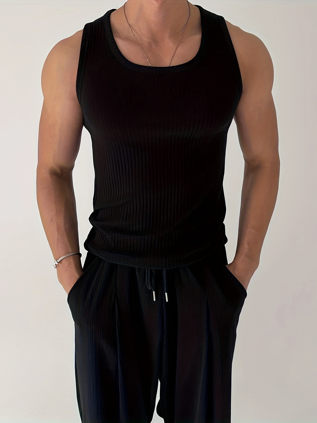 Herren Tanktop | Slimfit | Ärmellos Mit Rundhals | Sommer