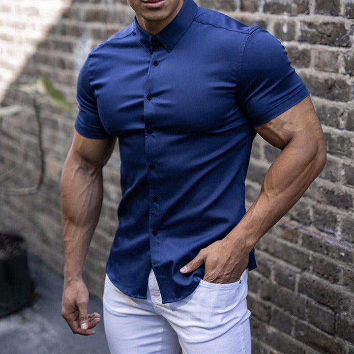 Herren Hemd | Slimfit | Kurze Ärmel | Sommer