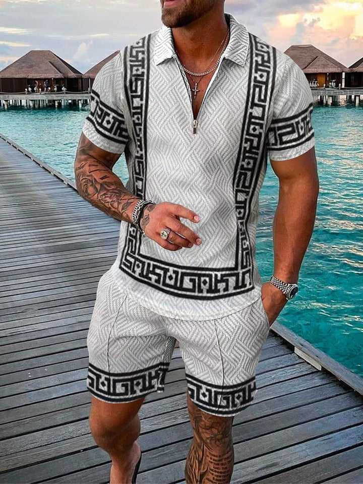 Herren Set | Slimfit | Mit Reißverschluss | Sommer Royale