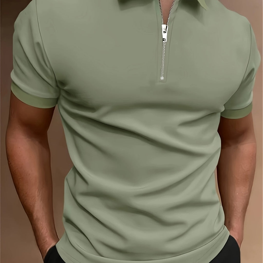 Herren Poloshirt | Slim Fit | Reißverschluss | Sommer