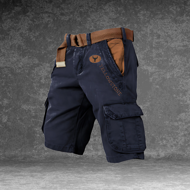 Herren Cargo Shorts | Gerade Passform | Mit Gürtel | Sommer