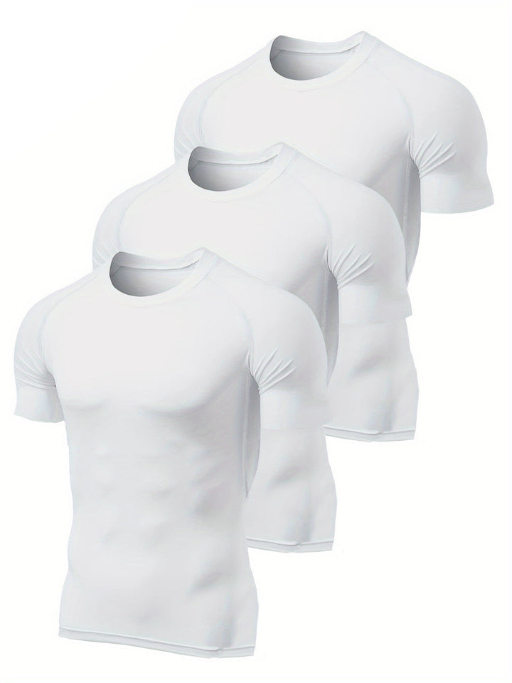 Herren Top | Slimfit | Kurzarm | Sommer | 3 Stück