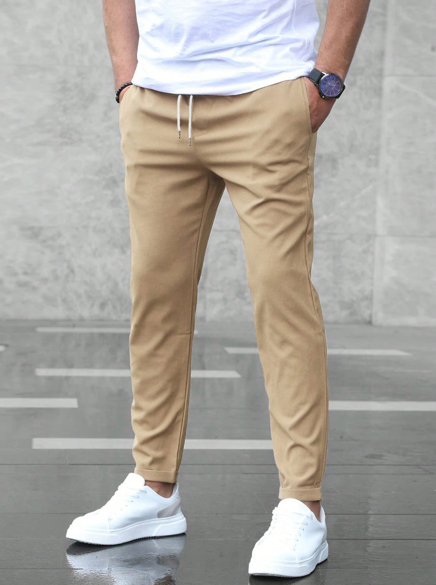 Herren Hose | Schmale Passform | Mit Kordelzug | Sommer