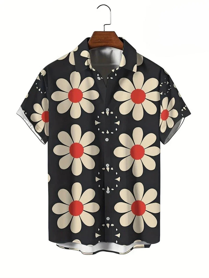 Herren Shirt | Blümchen | Kurzarm | Sommer
