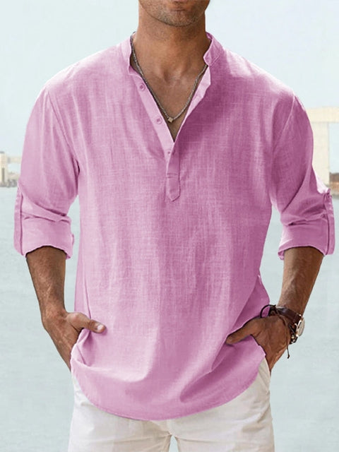 Herren Henley-Hemd | Gerade Passform | Mit Knopfleiste | Sommer