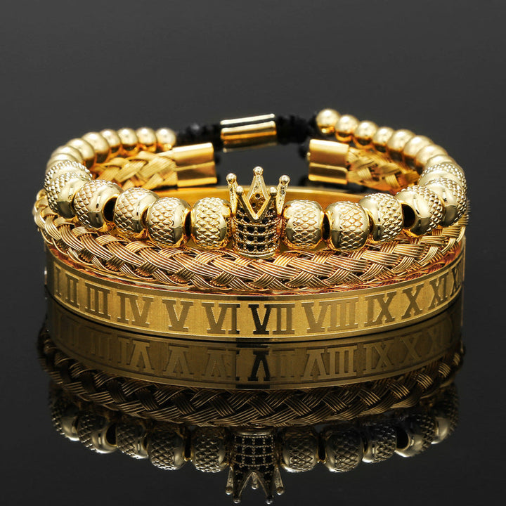 Herren Armband | Elegant | Verstellbar | Kronen Detail