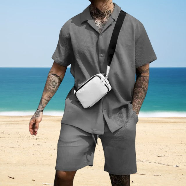 Herren Set | Straight | Mit Knöpfen | Sommer