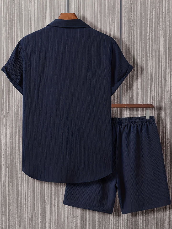 Herren Set | Oversized | Kurzarm Knopfleiste | Sommer