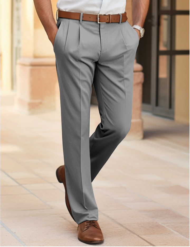 Herren Hose | Straight | Mit Knöpfen | Sommer