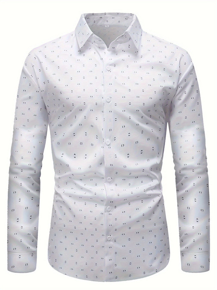 Herren Shirt | Slimfit | Mit Knopfleiste | Sommer Dots