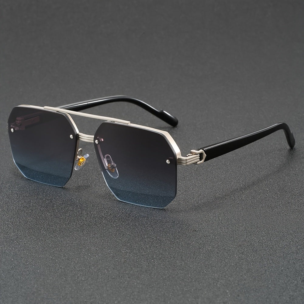 Herren Sonnenbrille | Elegant | Rahmenloses Design | Kantenstil Urban