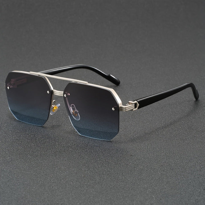 Herren Sonnenbrille | Elegant | Rahmenloses Design | Kantenstil Urban