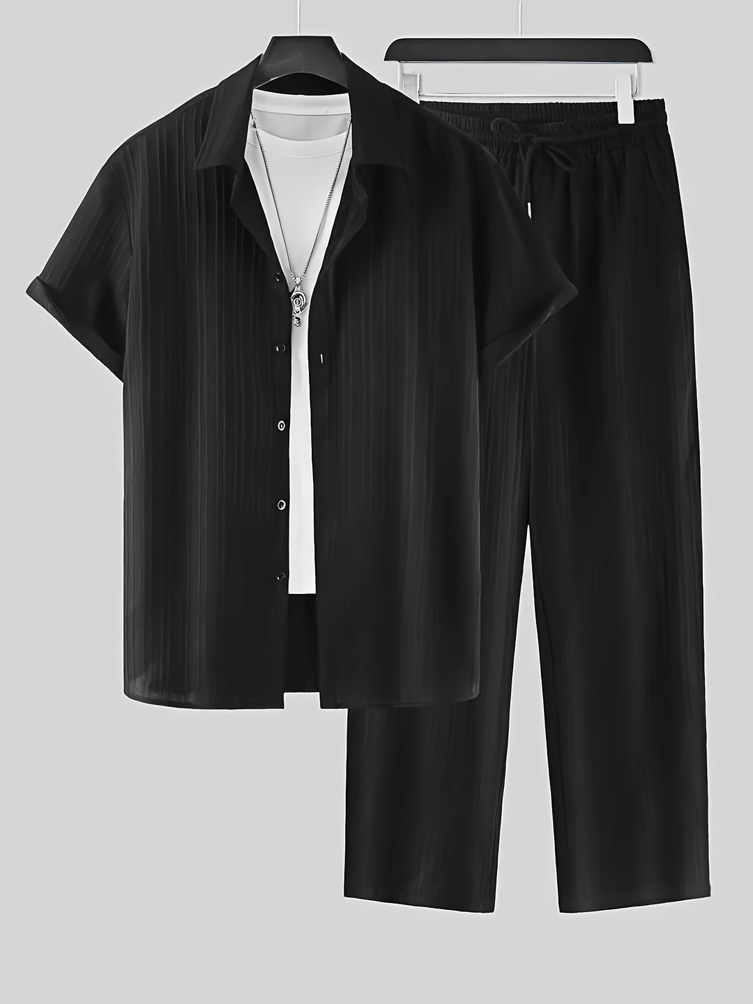 Herren Set | Straight | Mit Kragen &amp; Kordel | Sommer